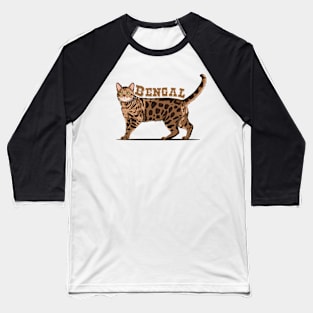 Bengal Cat Baseball T-Shirt